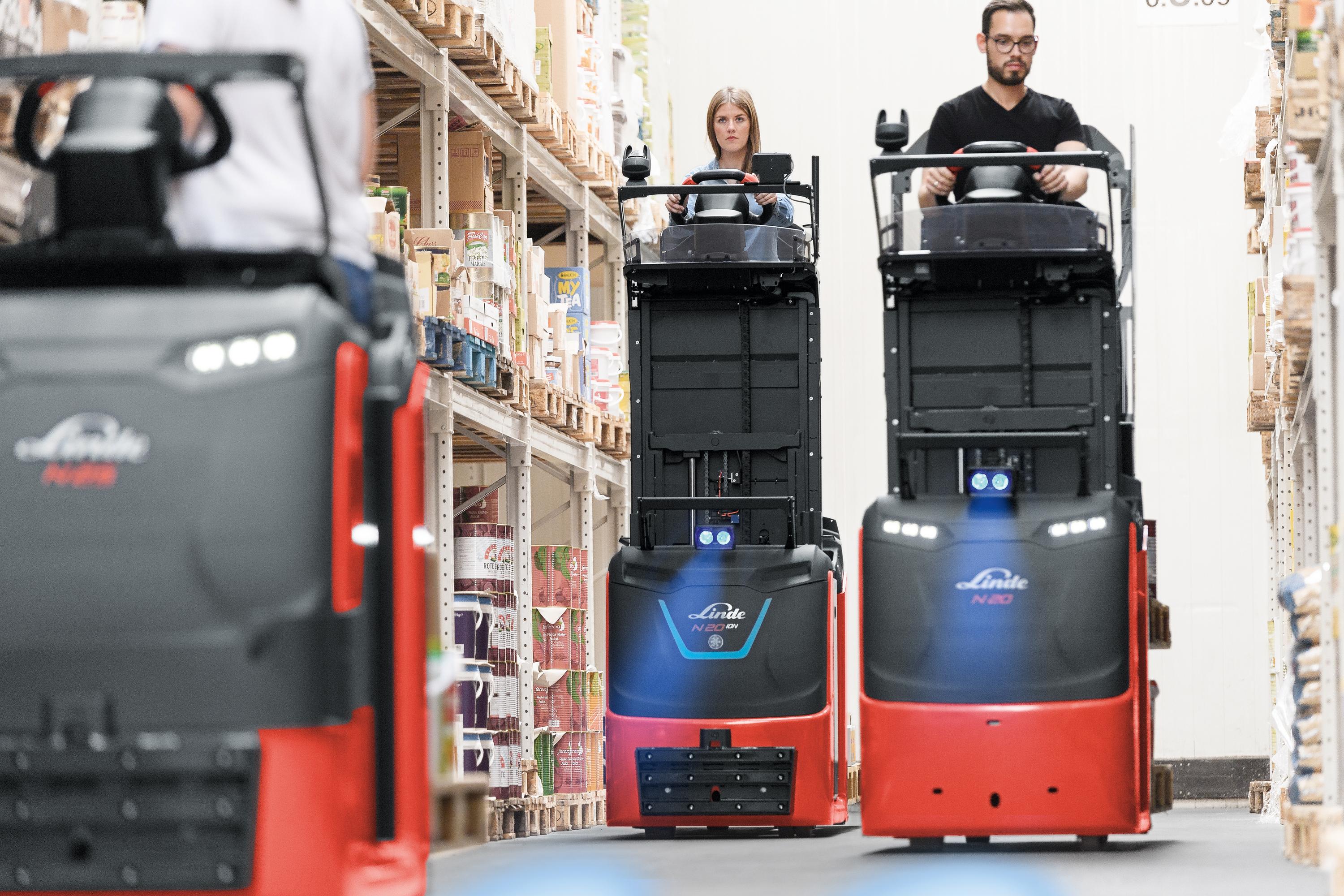 Linde bluespot op orderpickers