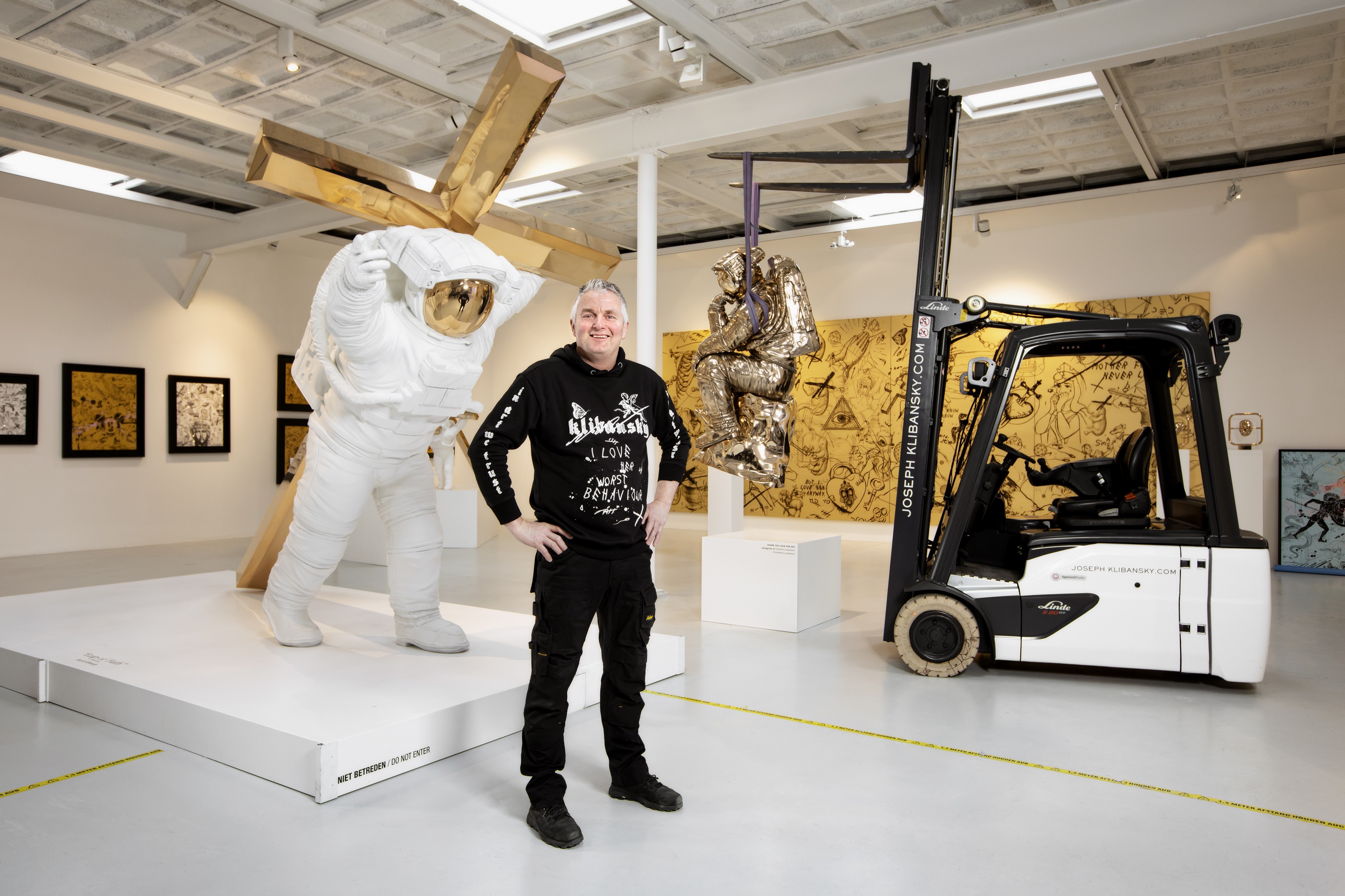 Kostbare kunsttransporten met de Linde heftrucks bij Joseph Klibansky