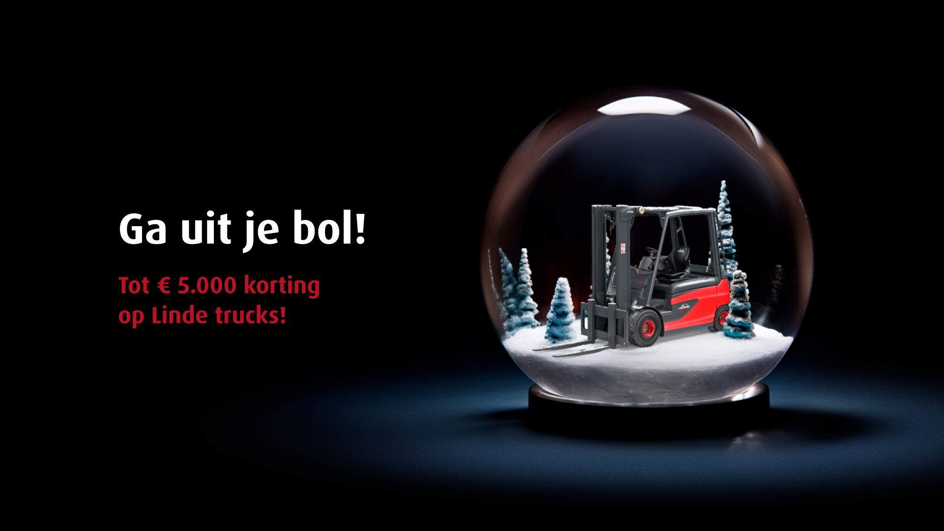 Linde truck in sneeuwbol - tot 5000 euro korting