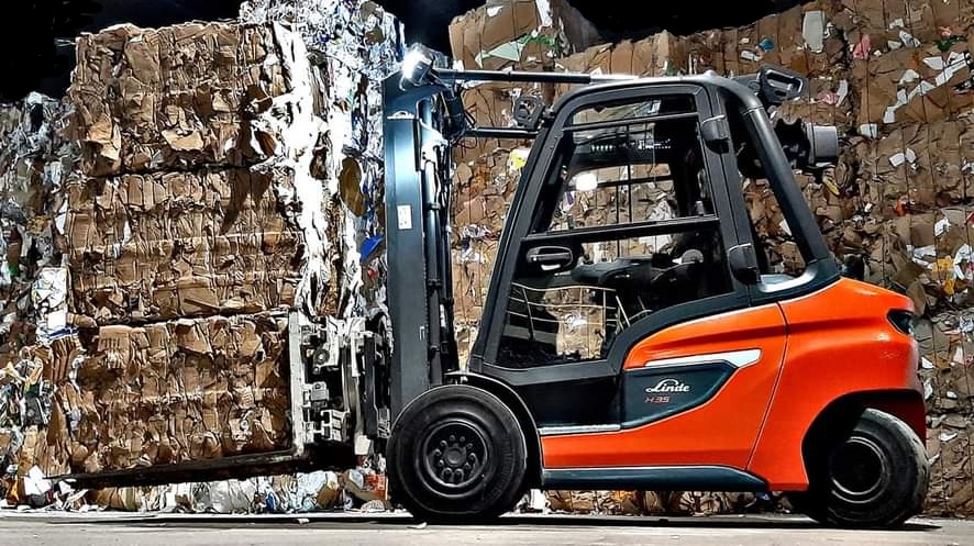 Linde heftrucks in de recycling industrie