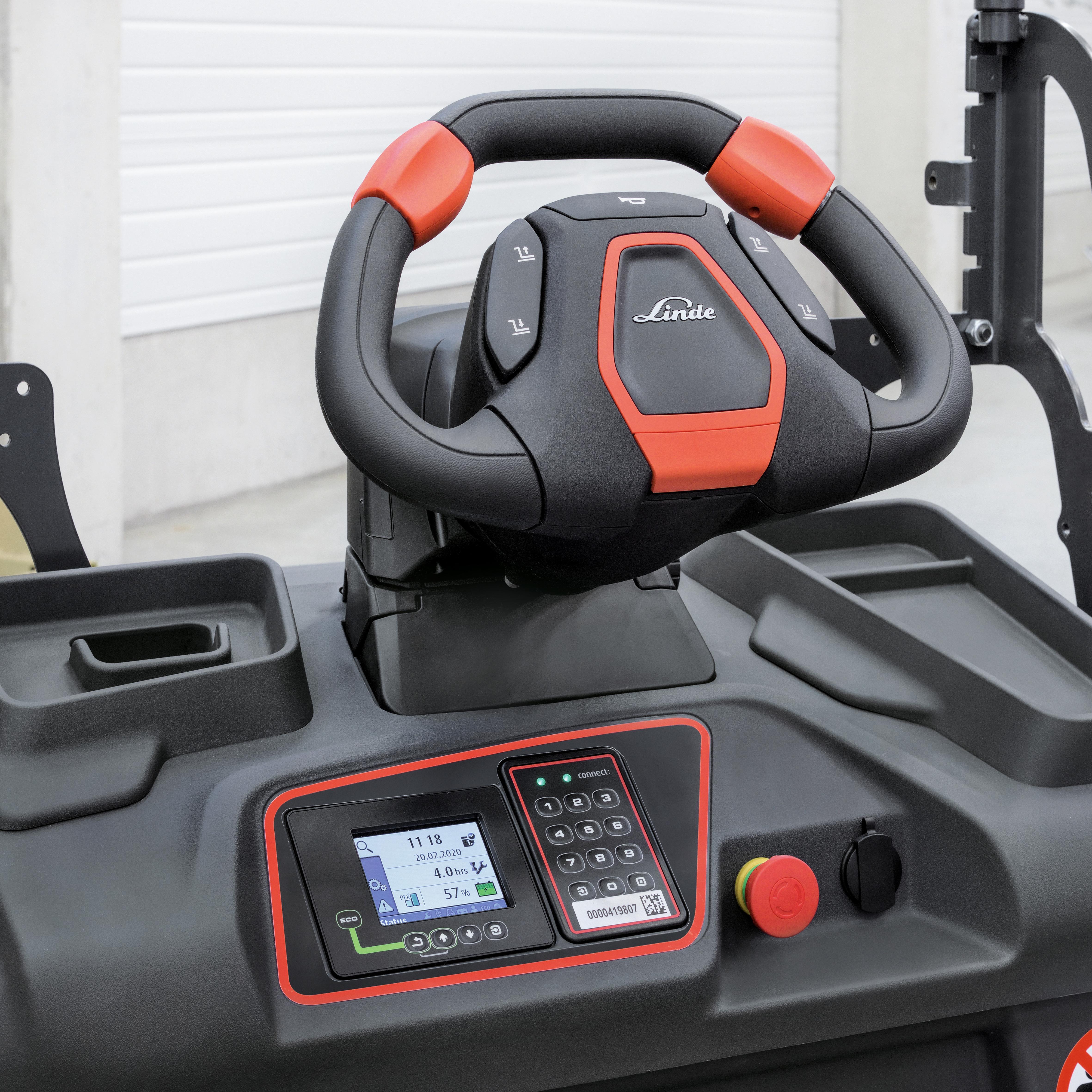 Linde V08 orderverzameltruck bedieningspaneel stuur