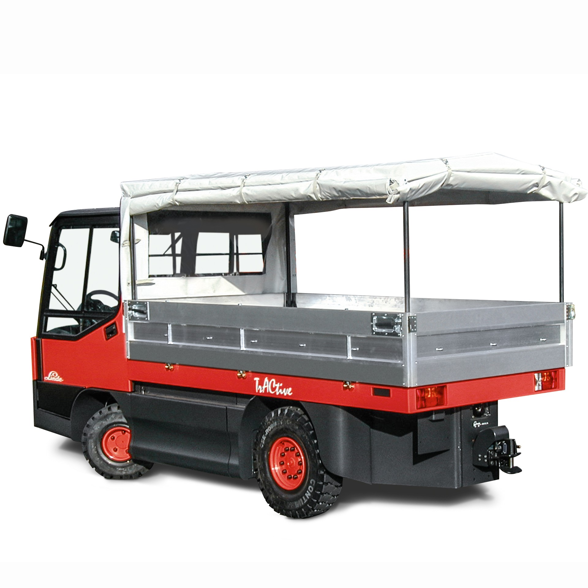 Linde W20 platformwagen met optionele opbouw en opvouwbaar doek