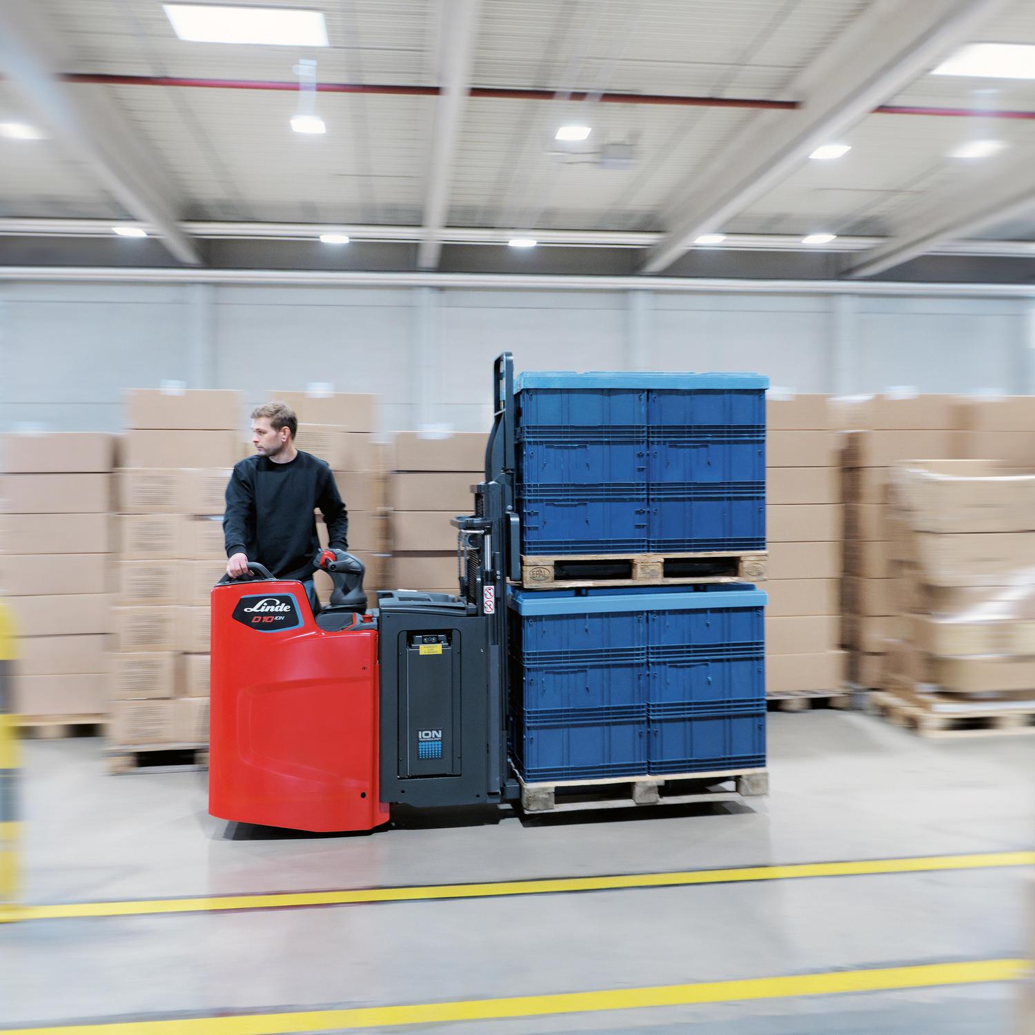 Linde stapelaar D10 F¨P transport lithium ion