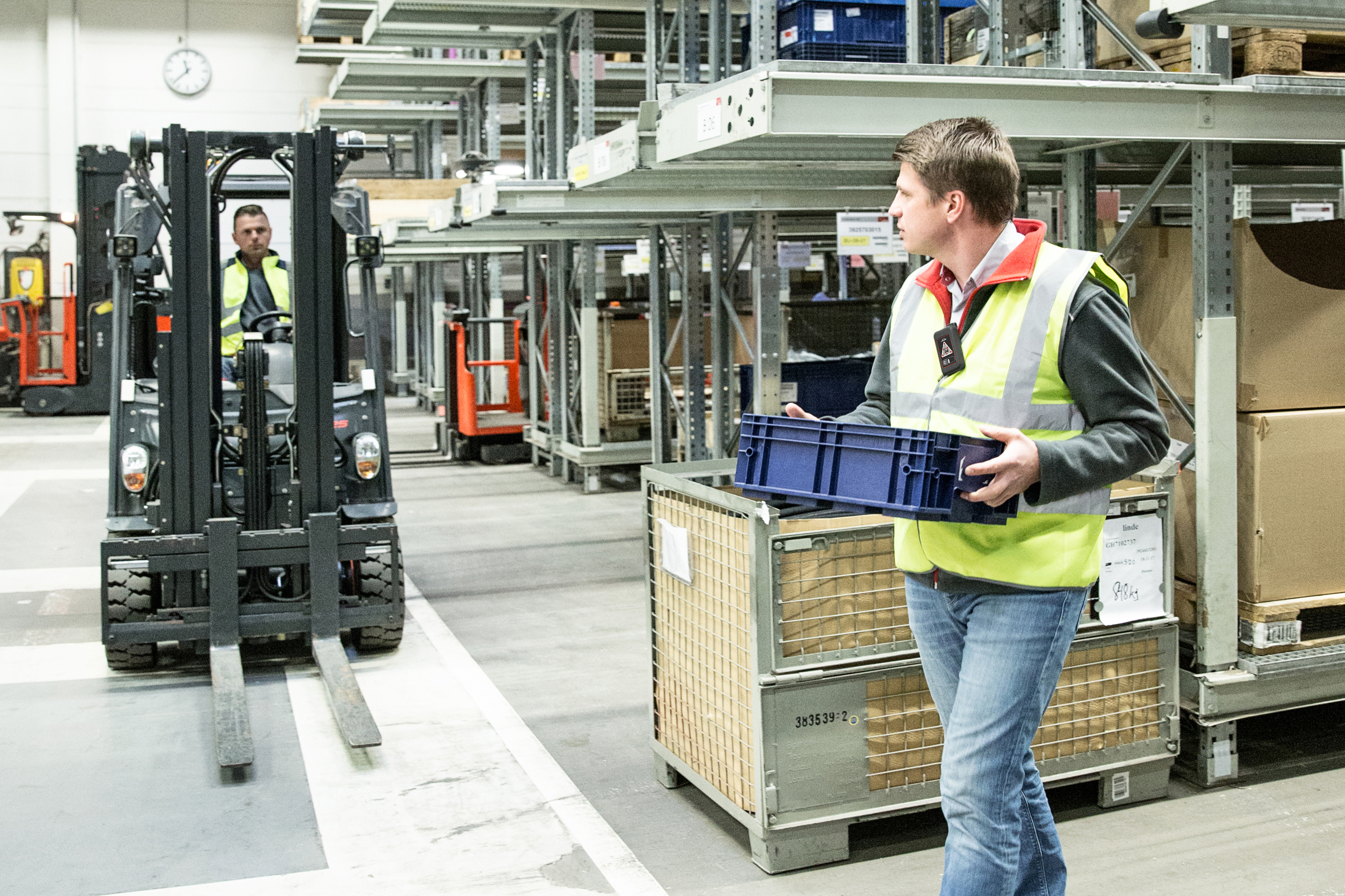 Linde Safety Guard in warehouse situatie